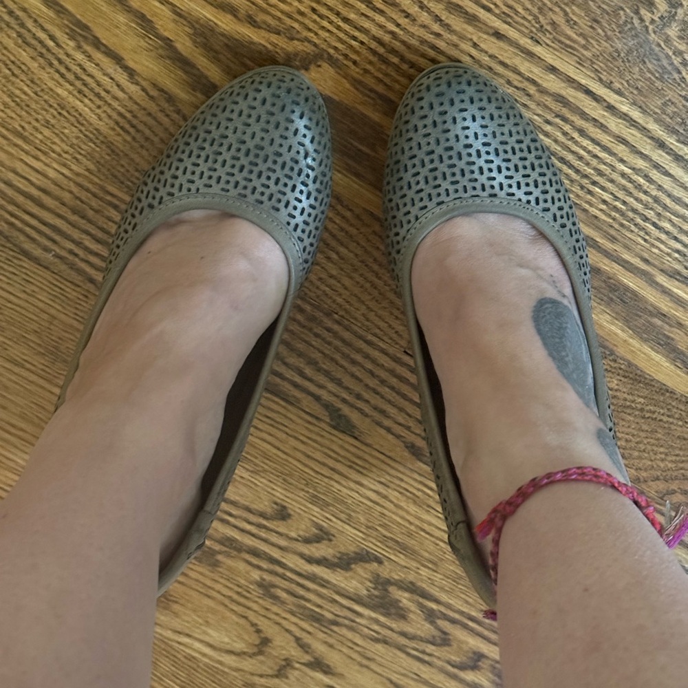 Elegant Perforated Loafers in Gray
